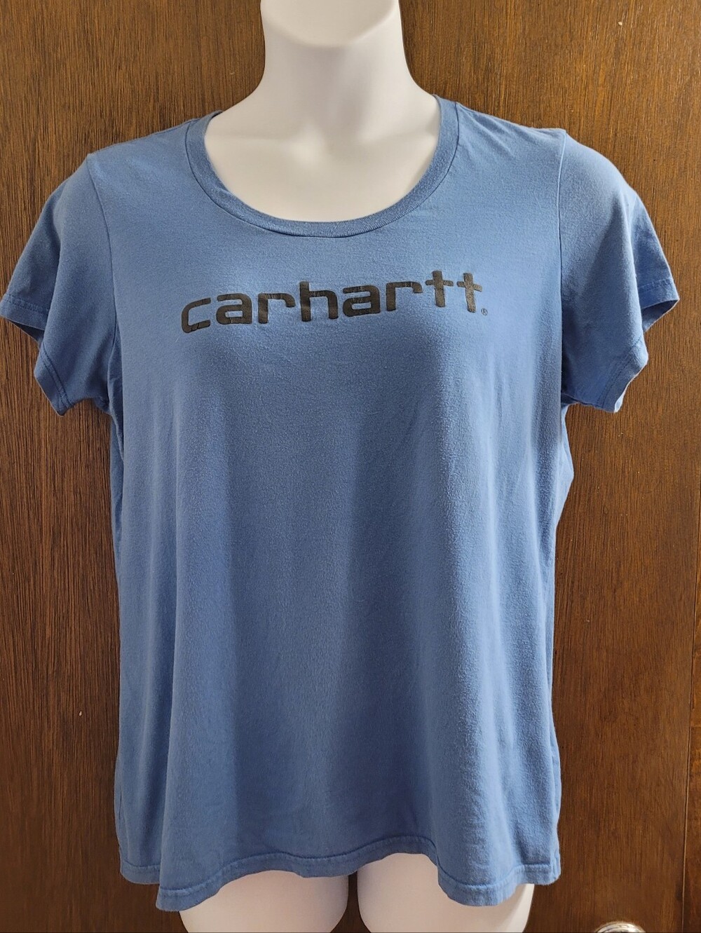 Carhartt Women's Light Blue Logo Short Sleeve Tee